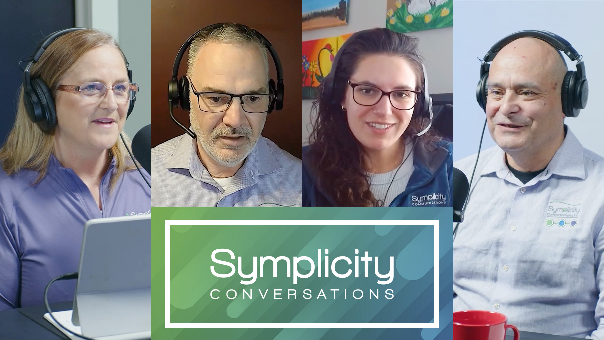 Photos of Catherine Ripley and her podcast guests, Ben Murray, Carla Skuhrovec and Victor Zuniga